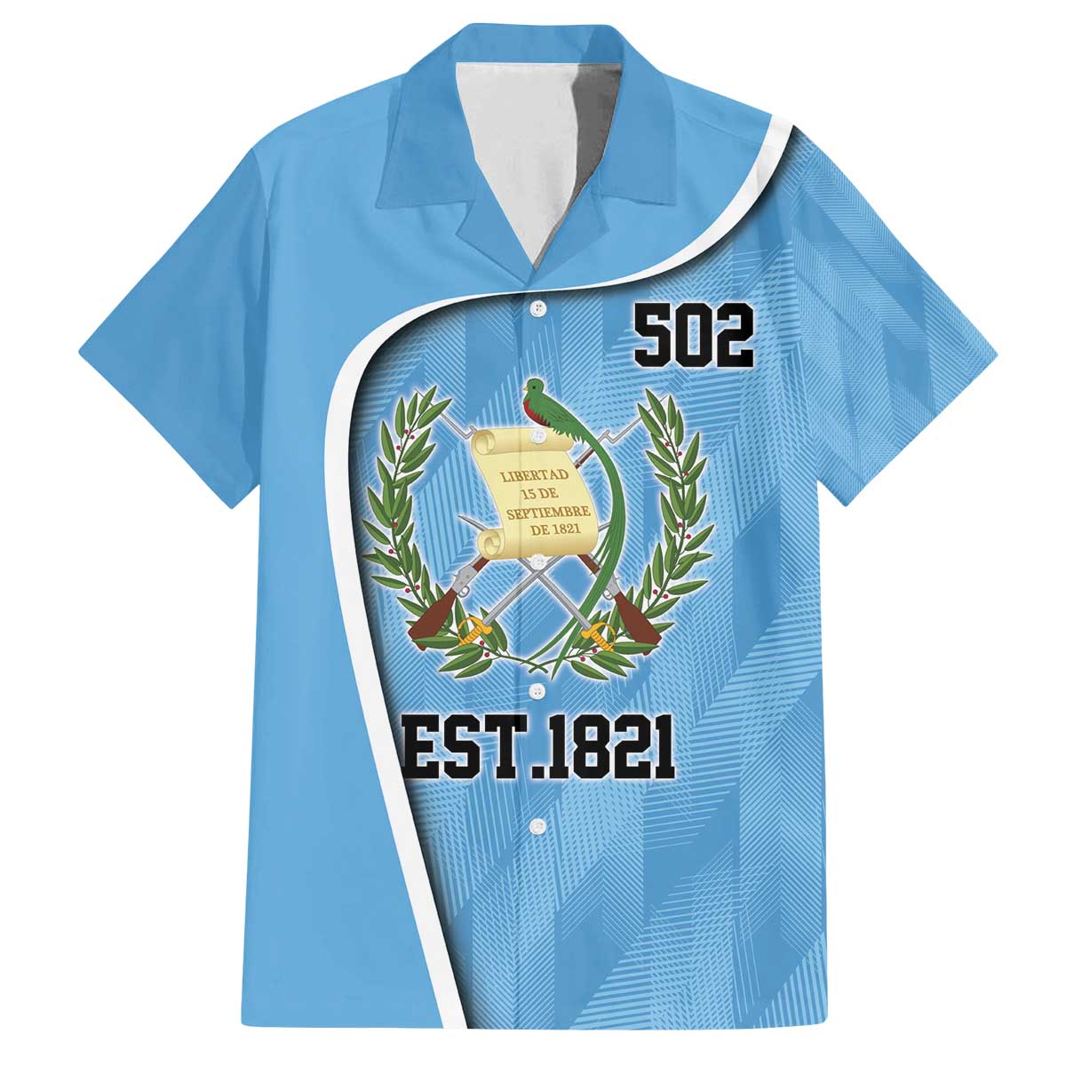 Guatemala Independence Day Family Matching Off The Shoulder Long Sleeve Dress and Hawaiian Shirt Since 1821 September 15 - Wonder Print Shop
