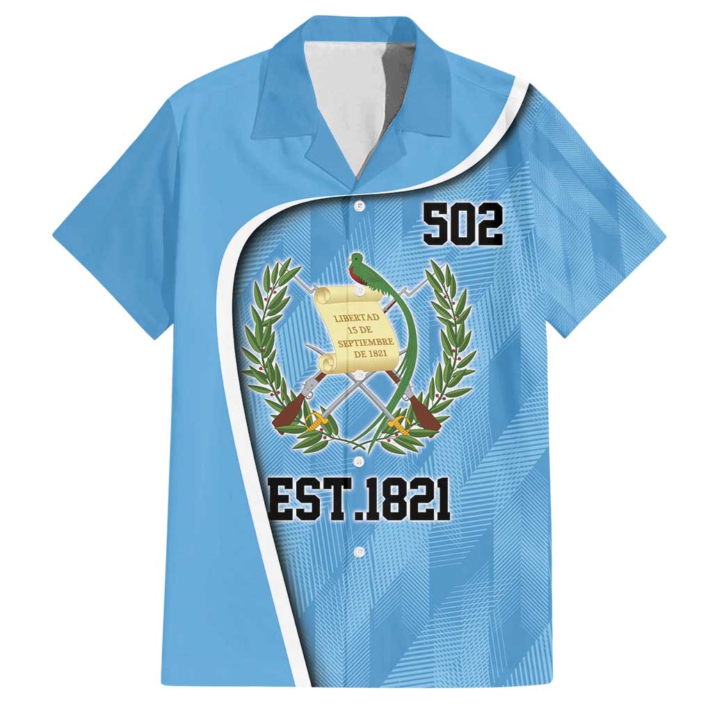 Guatemala Independence Day Family Matching Off Shoulder Short Dress and Hawaiian Shirt Since 1821 September 15 - Wonder Print Shop