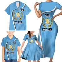 Guatemala Independence Day Family Matching Short Sleeve Bodycon Dress and Hawaiian Shirt Since 1821 September 15 - Wonder Print Shop