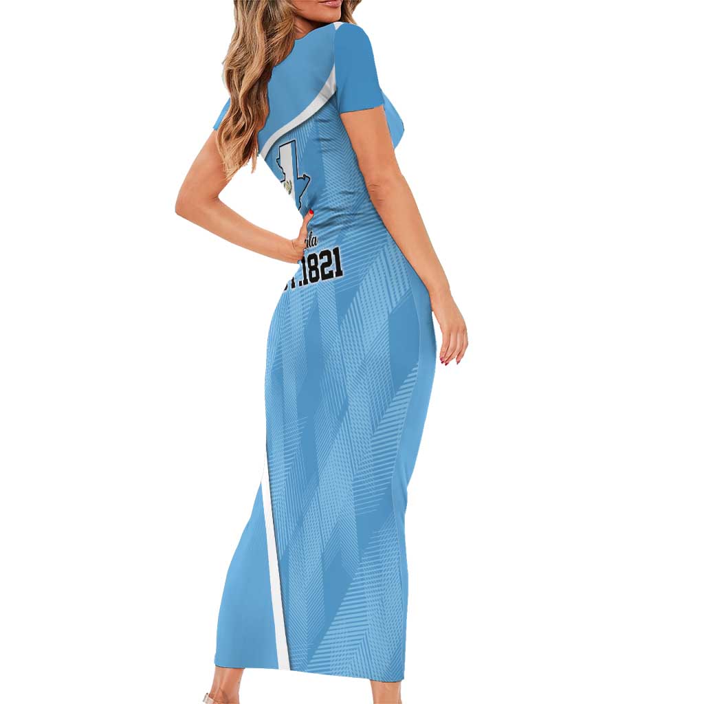 Guatemala Independence Day Family Matching Short Sleeve Bodycon Dress and Hawaiian Shirt Since 1821 September 15 - Wonder Print Shop