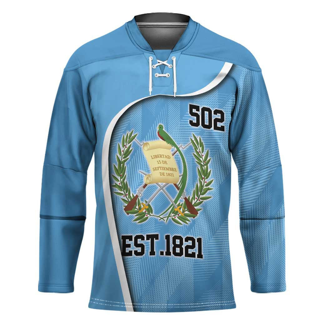 Guatemala Independence Day Hockey Jersey Since 1821 September 15 - Wonder Print Shop