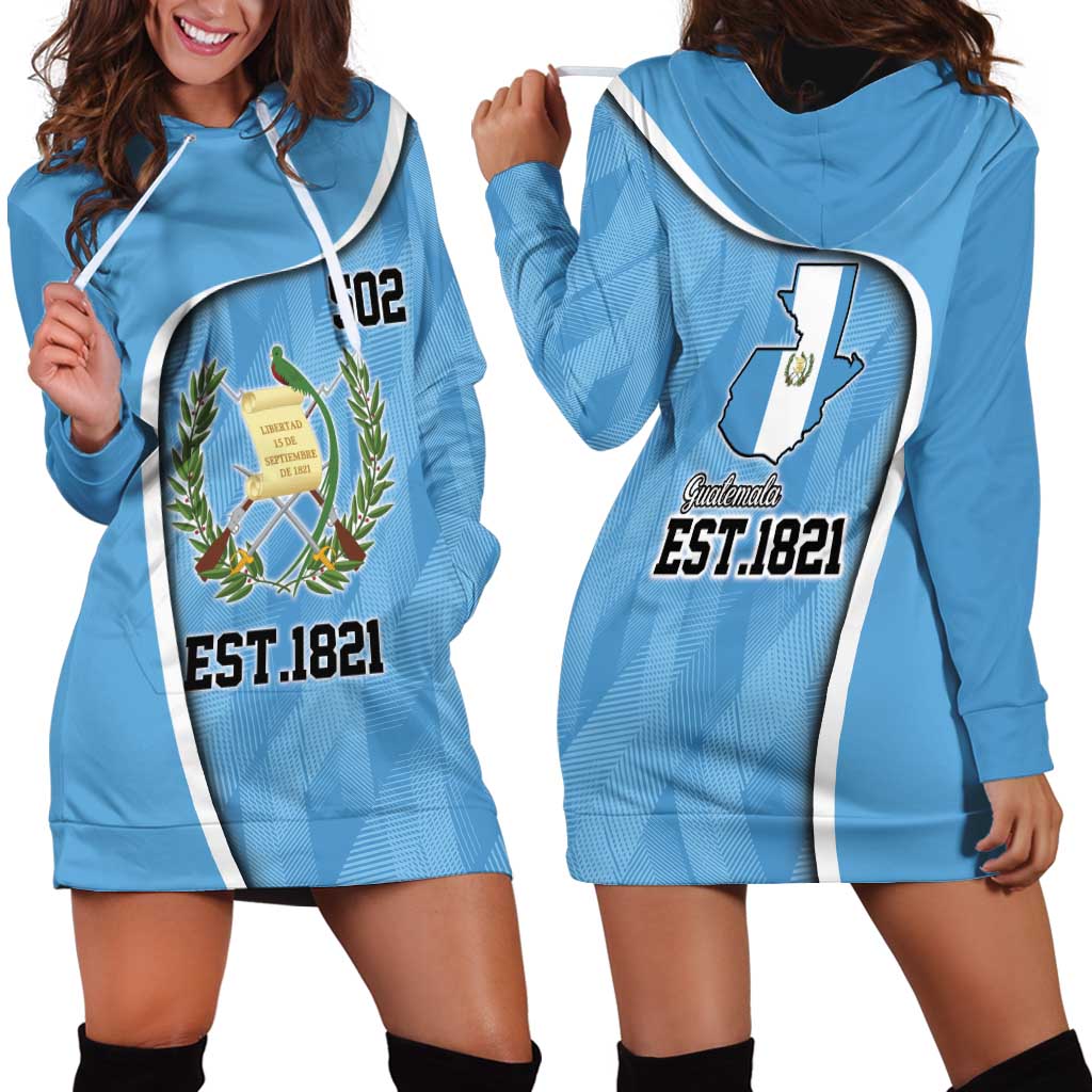 Guatemala Independence Day Hoodie Dress Since 1821 September 15 - Wonder Print Shop