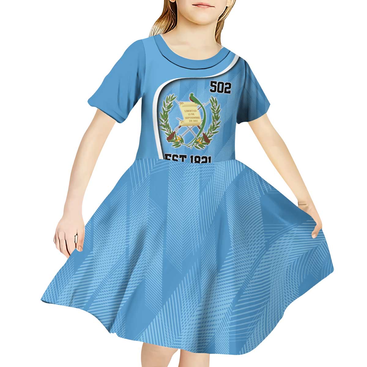 Guatemala Independence Day Kid Short Sleeve Dress Since 1821 September 15 - Wonder Print Shop