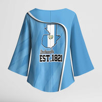 Guatemala Independence Day Kimono Sleeve Blouse Since 1821 September 15 - Wonder Print Shop