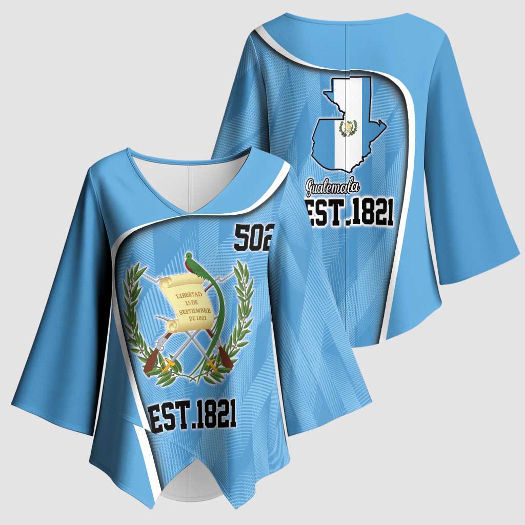 Guatemala Independence Day Kimono Sleeve Blouse Since 1821 September 15 - Wonder Print Shop