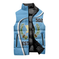 Guatemala Independence Day Sleeveless Puffer Jacket Since 1821 September 15 - Wonder Print Shop