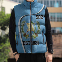 Guatemala Independence Day Sleeveless Puffer Jacket Since 1821 September 15 - Wonder Print Shop