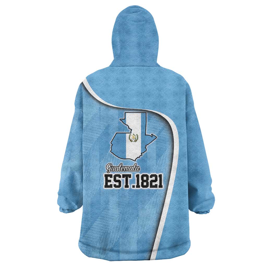 Guatemala Independence Day Wearable Blanket Hoodie Since 1821 September 15 - Wonder Print Shop