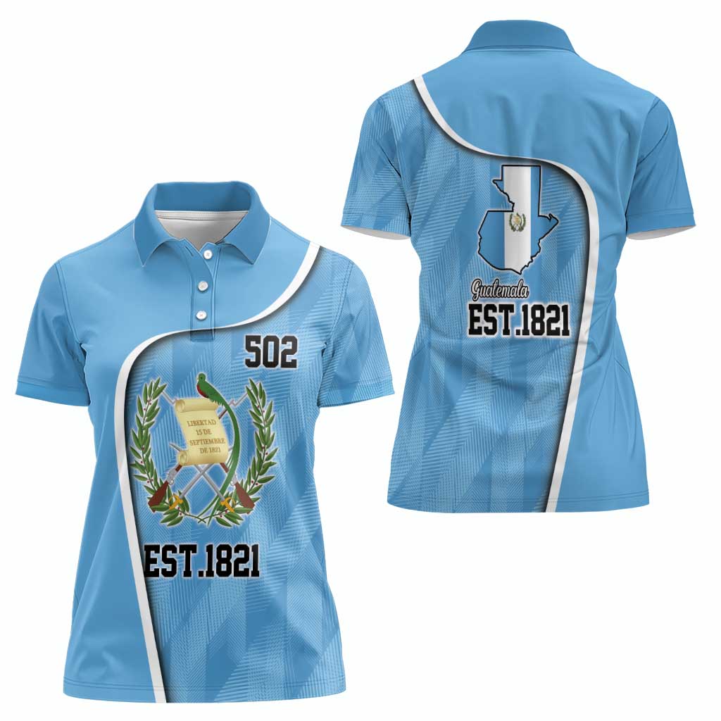 Guatemala Independence Day Women Polo Shirt Since 1821 September 15 - Wonder Print Shop