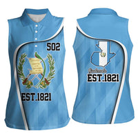 Guatemala Independence Day Women Sleeveless Polo Shirt Since 1821 September 15 - Wonder Print Shop