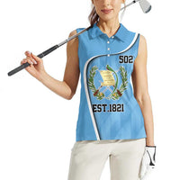 Guatemala Independence Day Women Sleeveless Polo Shirt Since 1821 September 15 - Wonder Print Shop