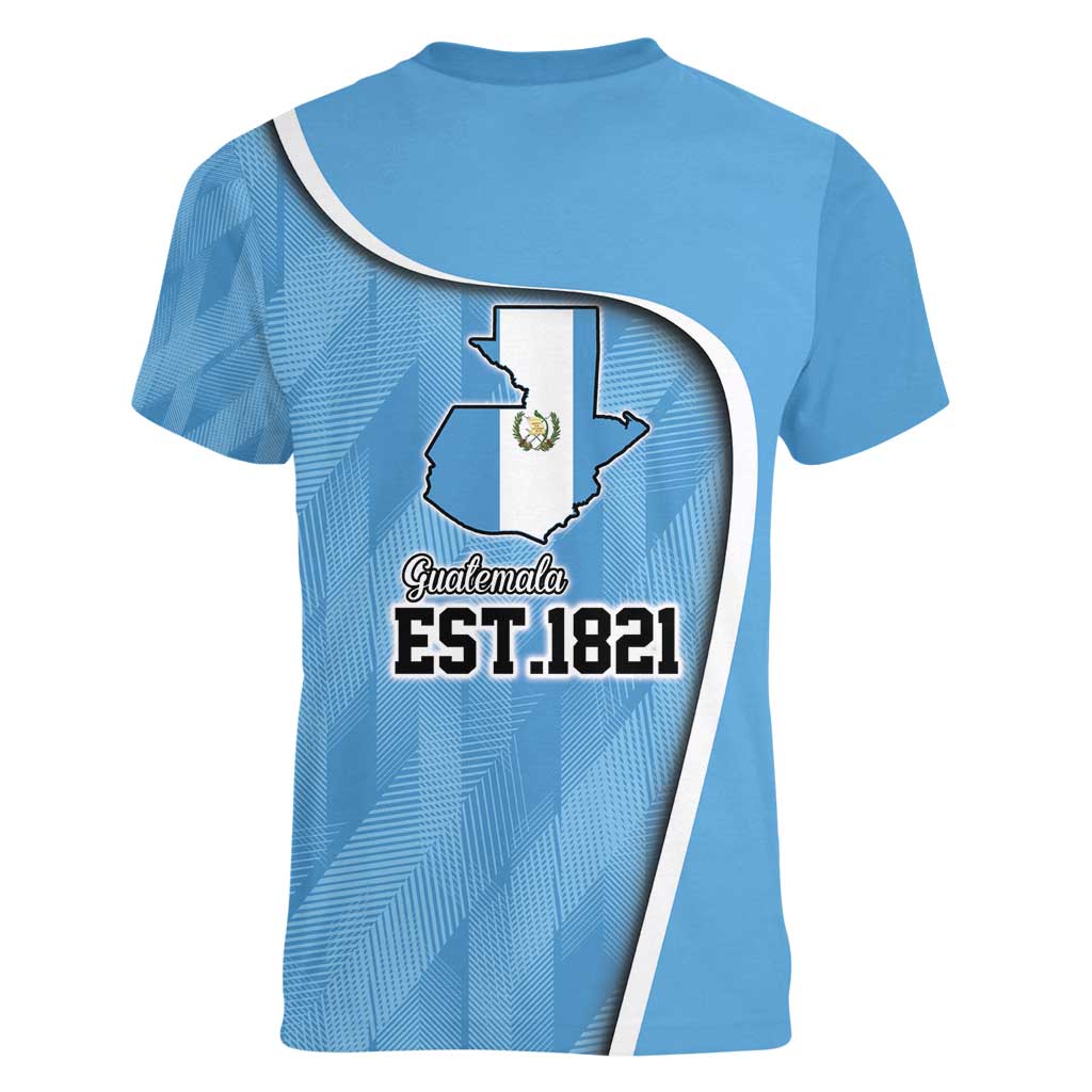 Guatemala Independence Day Women V-Neck T-Shirt Since 1821 September 15 - Wonder Print Shop