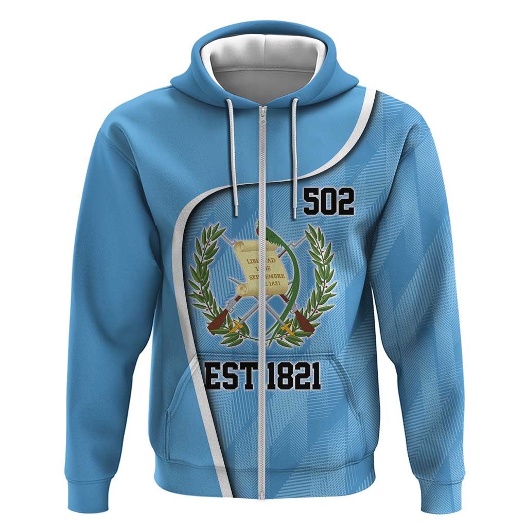Guatemala Independence Day Zip Hoodie Since 1821 September 15 - Wonder Print Shop