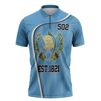 Guatemala Independence Day Zipper Polo Shirt Since 1821 September 15 - Wonder Print Shop