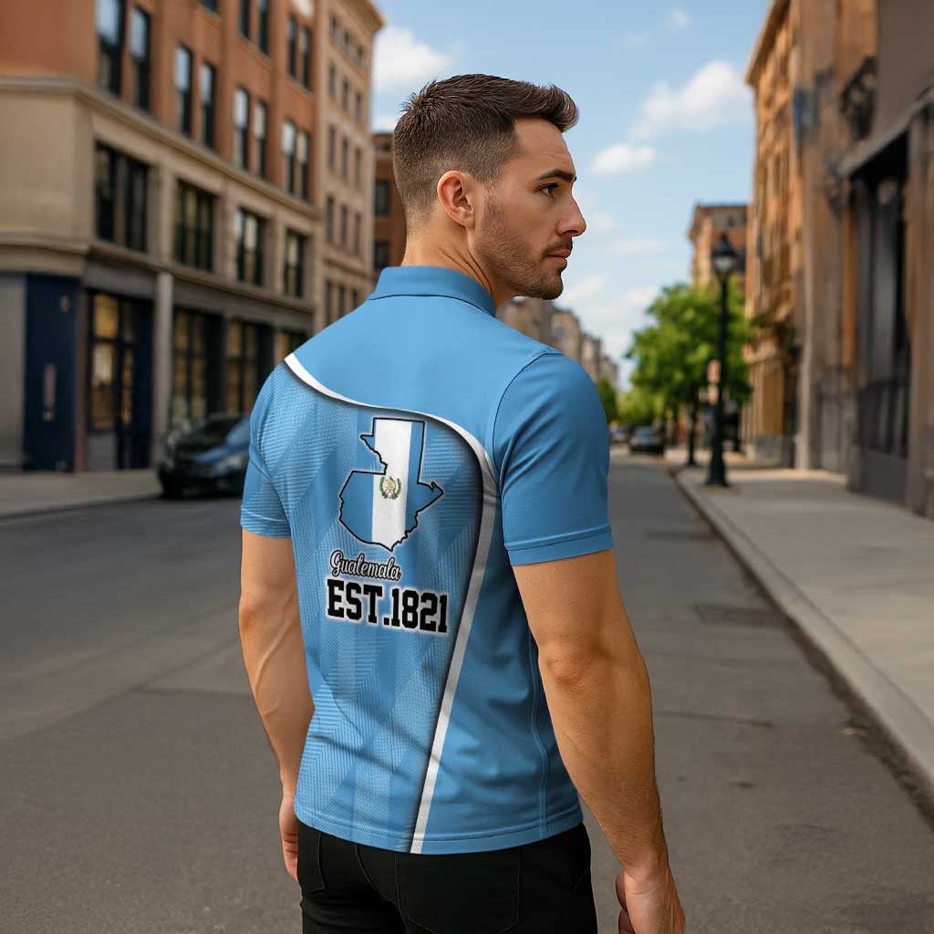 Guatemala Independence Day Zipper Polo Shirt Since 1821 September 15 - Wonder Print Shop