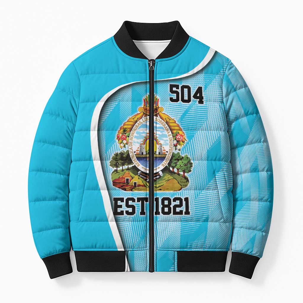 Honduras Independence Day Bomber Puffer Jacket Since 1821 September 15 - Wonder Print Shop