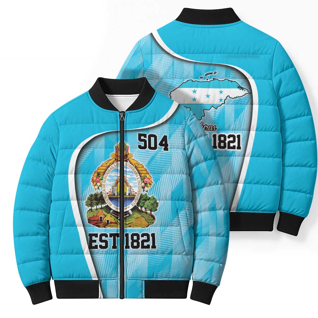 Honduras Independence Day Bomber Puffer Jacket Since 1821 September 15 - Wonder Print Shop