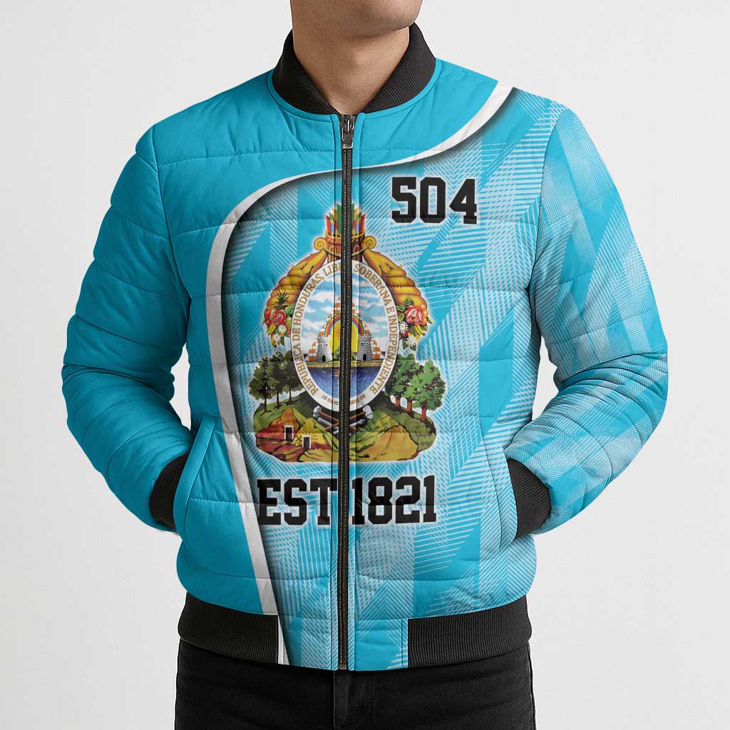 Honduras Independence Day Bomber Puffer Jacket Since 1821 September 15 - Wonder Print Shop