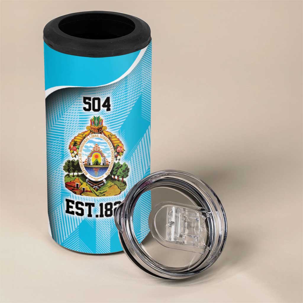 Honduras Independence Day 4 in 1 Can Cooler Tumbler Since 1821 September 15 - Wonder Print Shop