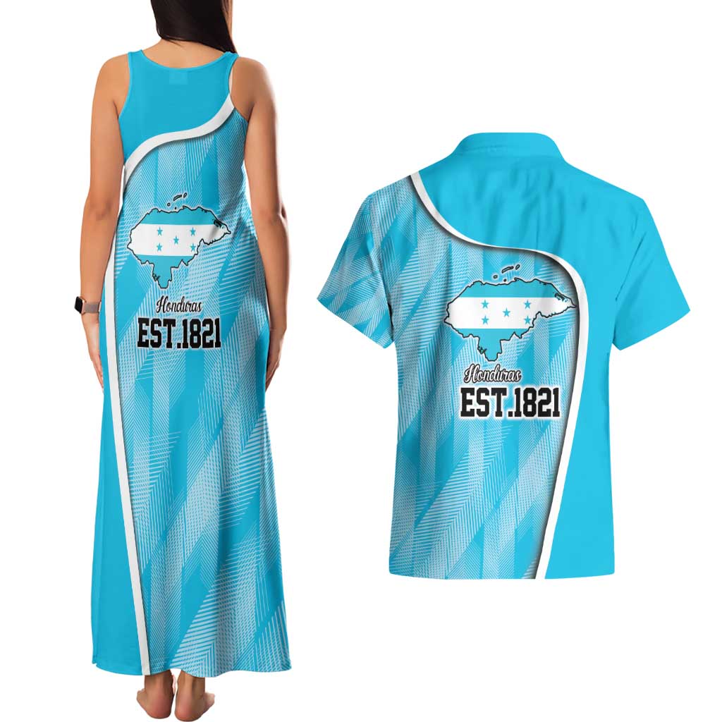 Honduras Independence Day Couples Matching Tank Maxi Dress and Hawaiian Shirt Since 1821 September 15 - Wonder Print Shop