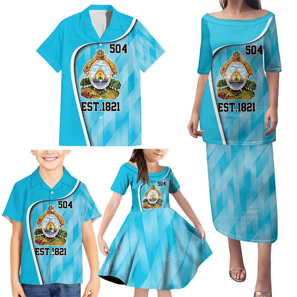 Honduras Independence Day Family Matching Puletasi and Hawaiian Shirt Since 1821 September 15 - Wonder Print Shop