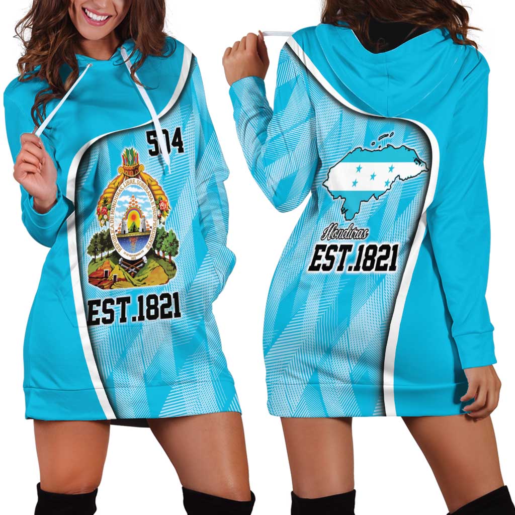 Honduras Independence Day Hoodie Dress Since 1821 September 15 - Wonder Print Shop