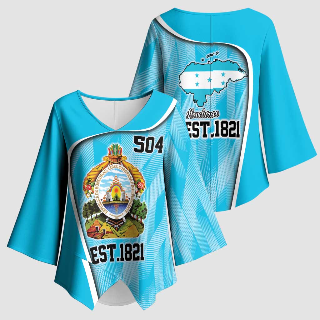 Honduras Independence Day Kimono Sleeve Blouse Since 1821 September 15 - Wonder Print Shop