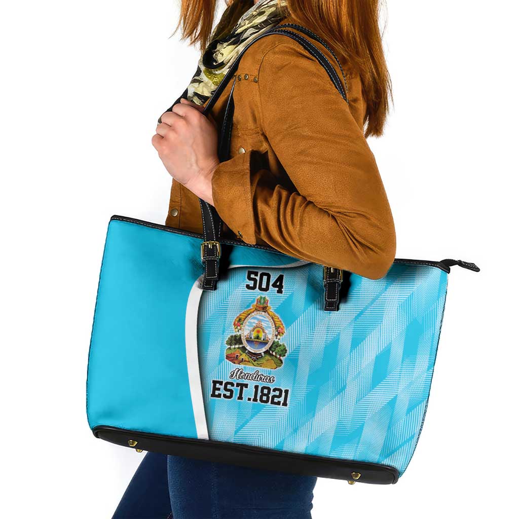 Honduras Independence Day Leather Tote Bag Since 1821 September 15 - Wonder Print Shop