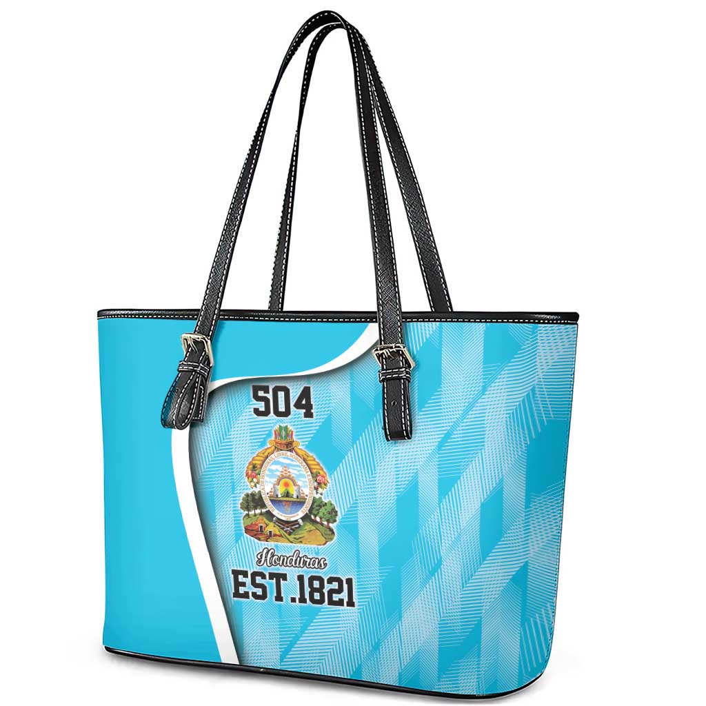 Honduras Independence Day Leather Tote Bag Since 1821 September 15 - Wonder Print Shop