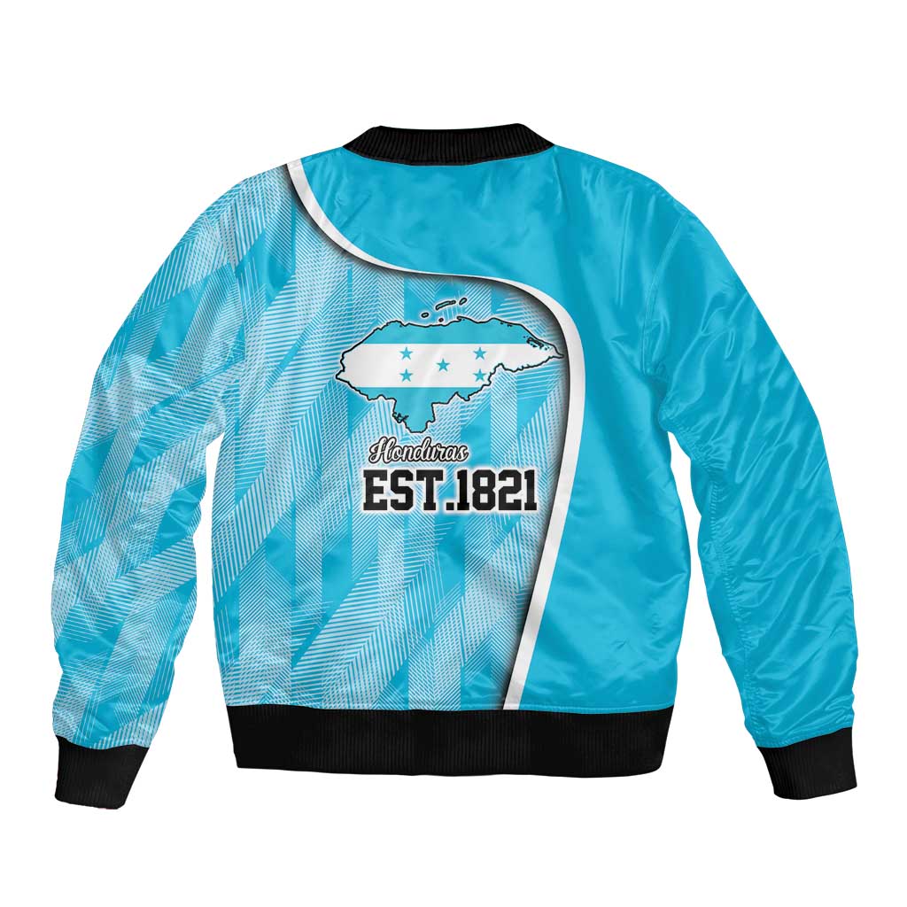 Honduras Independence Day Sleeve Zip Bomber Jacket Since 1821 September 15 - Wonder Print Shop
