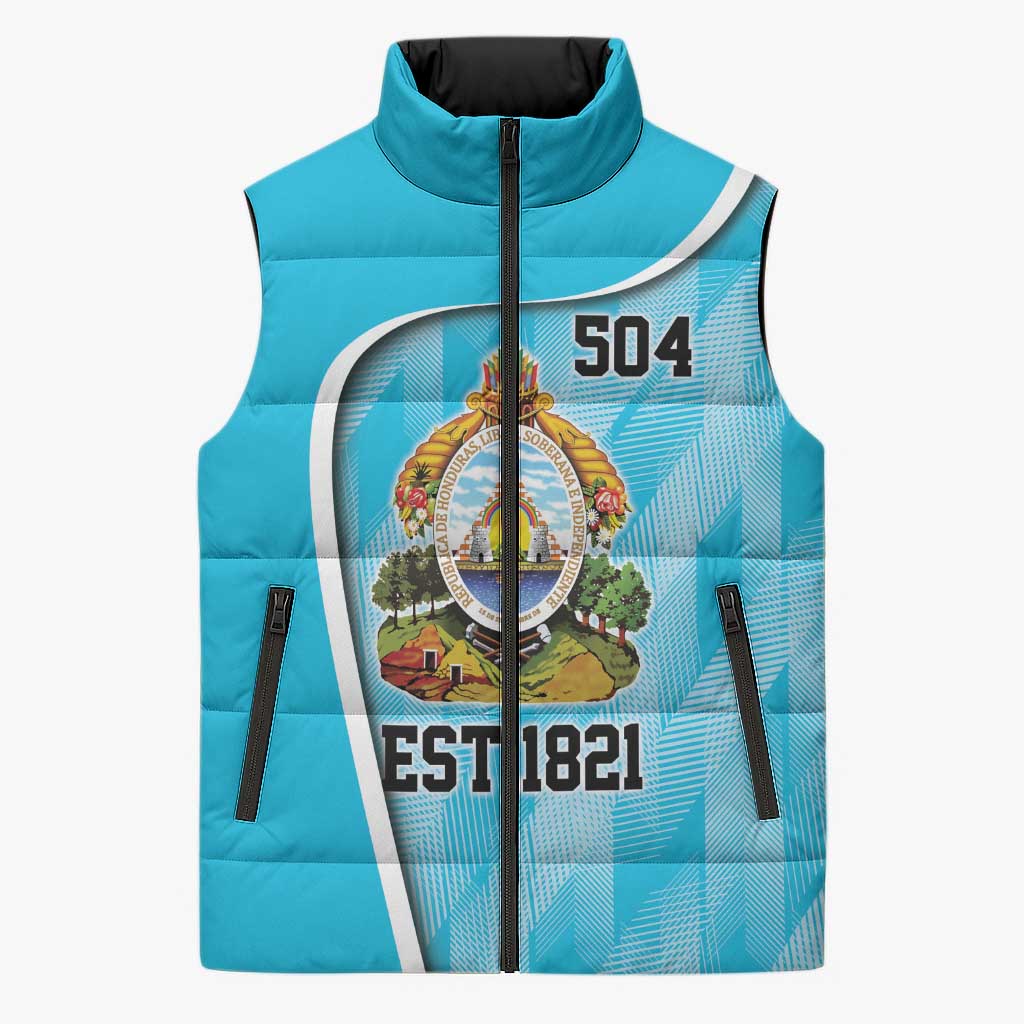Honduras Independence Day Sleeveless Puffer Jacket Since 1821 September 15 - Wonder Print Shop