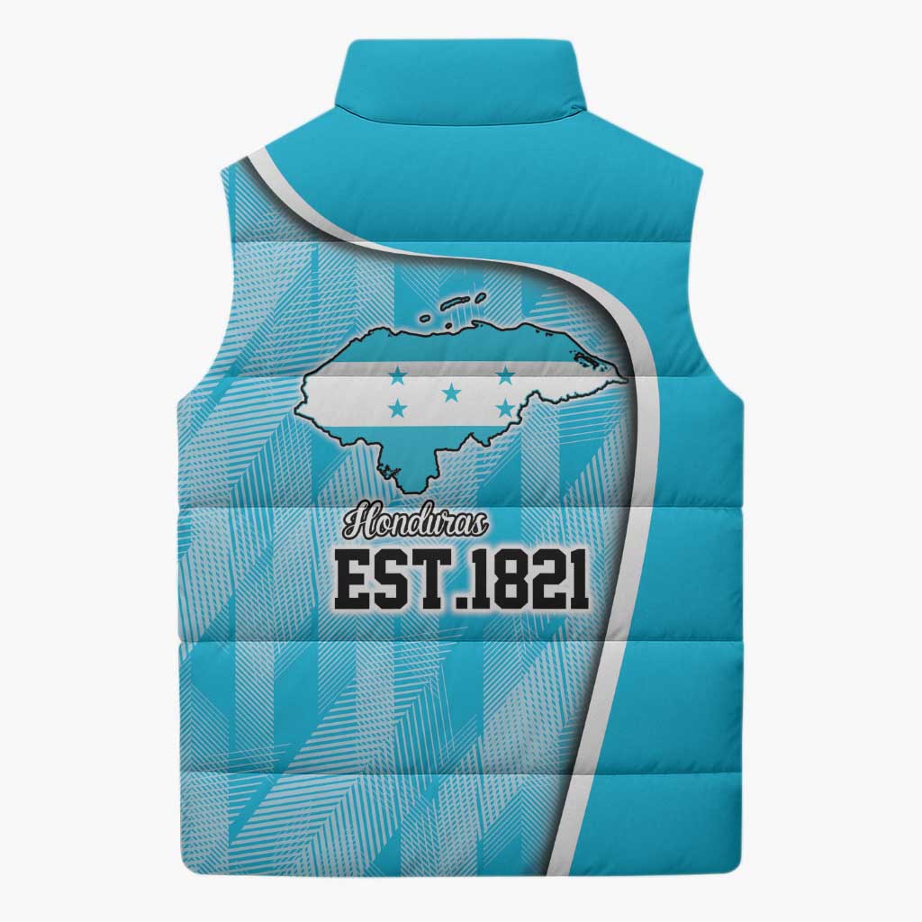 Honduras Independence Day Sleeveless Puffer Jacket Since 1821 September 15 - Wonder Print Shop