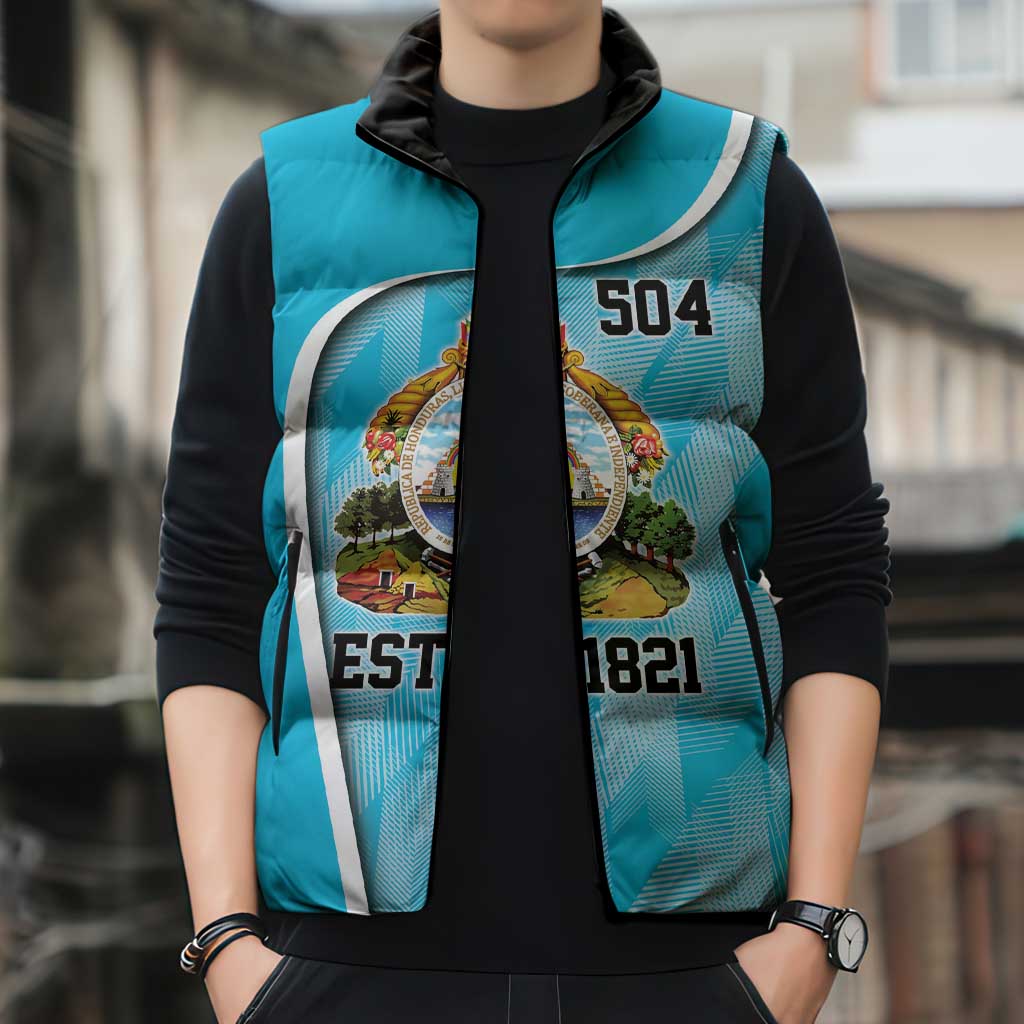 Honduras Independence Day Sleeveless Puffer Jacket Since 1821 September 15 - Wonder Print Shop