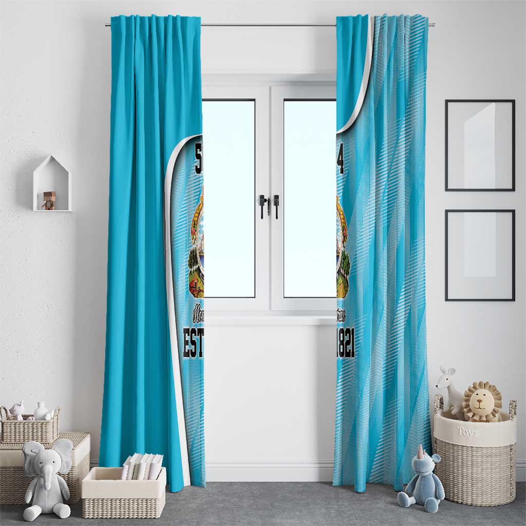 Honduras Independence Day Window Curtain Since 1821 September 15 - Wonder Print Shop