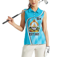 Honduras Independence Day Women Sleeveless Polo Shirt Since 1821 September 15 - Wonder Print Shop
