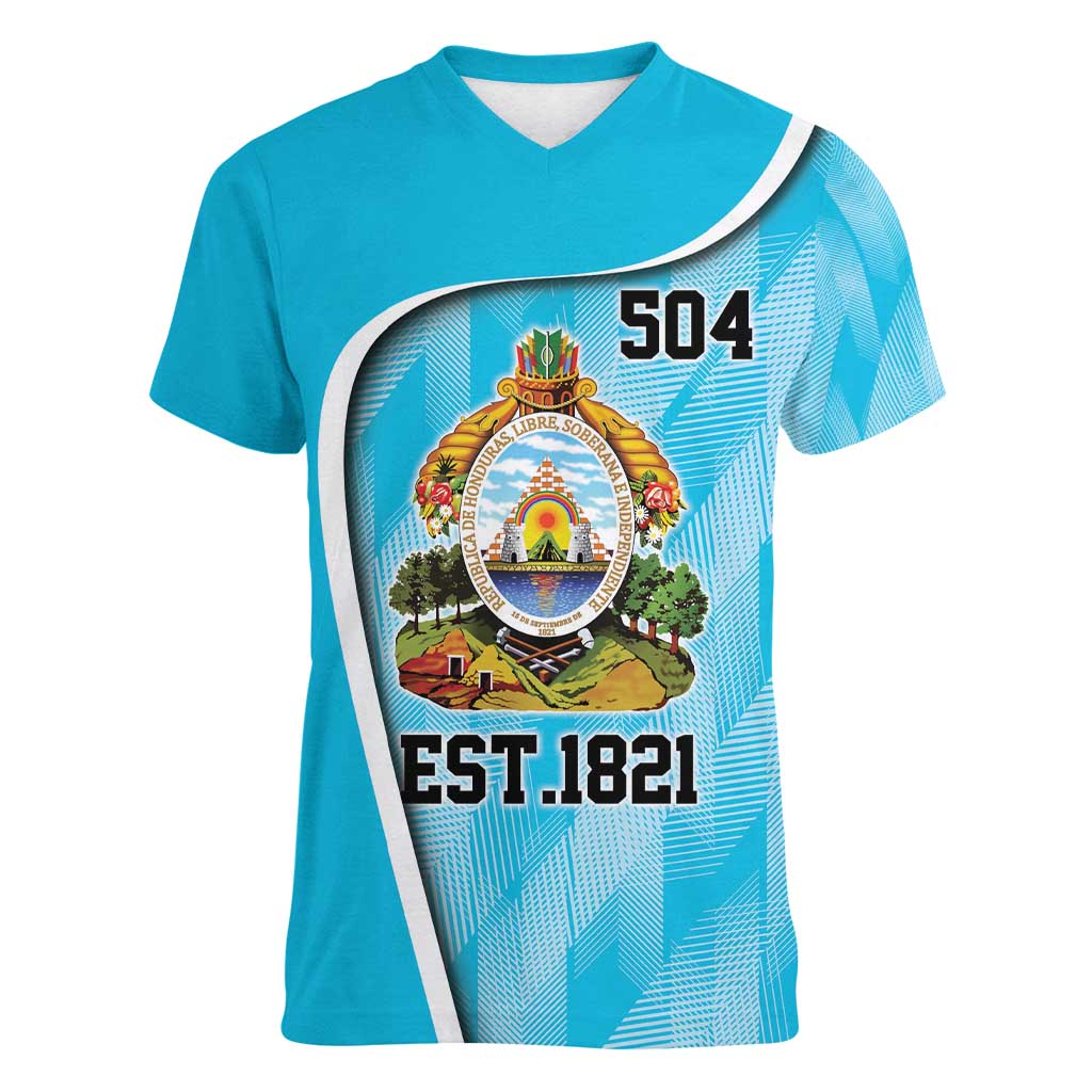 Honduras Independence Day Women V-Neck T-Shirt Since 1821 September 15 - Wonder Print Shop