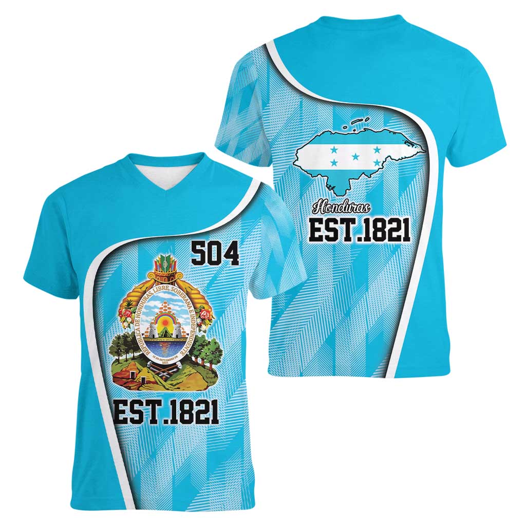 Honduras Independence Day Women V-Neck T-Shirt Since 1821 September 15 - Wonder Print Shop