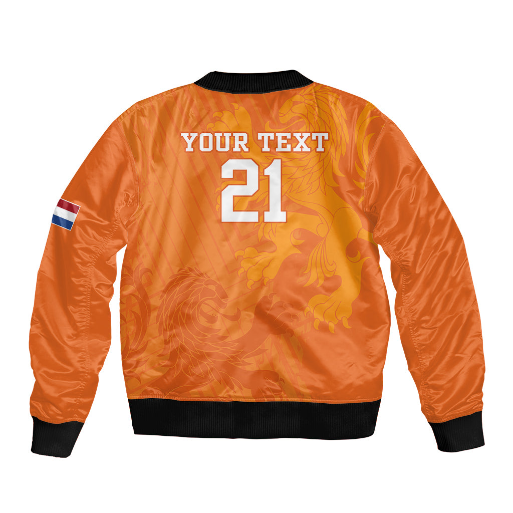 Custom Netherlands Soccer Bomber Jacket Nederlands Vrouwenvoetbalelftal Go World Cup 2023 LT9 - Wonder Print Shop