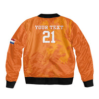 Custom Netherlands Soccer Bomber Jacket Nederlands Vrouwenvoetbalelftal Go World Cup 2023 LT9 - Wonder Print Shop