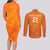 custom-netherlands-soccer-couples-matching-long-sleeve-bodycon-dress-and-long-sleeve-button-shirts-nederlands-vrouwenvoetbalelftal-go-world-cup-2023