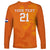 Custom Netherlands Soccer Long Sleeve Shirt Nederlands Vrouwenvoetbalelftal Go World Cup 2023 - Wonder Print Shop