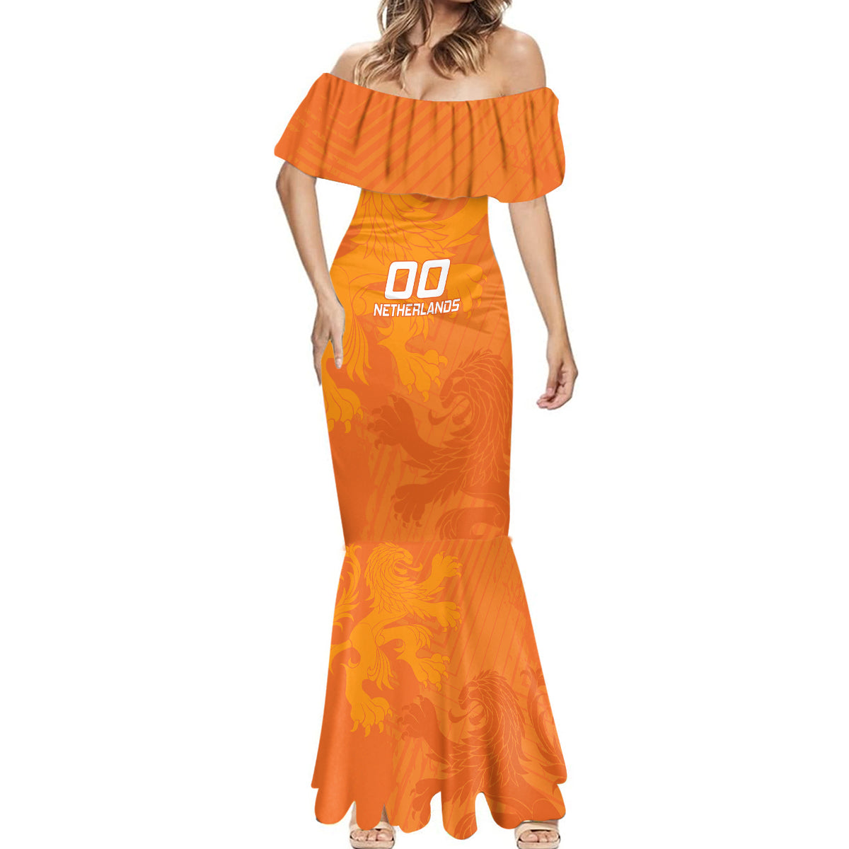 Custom Netherlands Soccer Mermaid Dress Nederlands Vrouwenvoetbalelftal Go World Cup 2023 - Wonder Print Shop