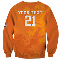 Custom Netherlands Soccer Sweatshirt Nederlands Vrouwenvoetbalelftal Go World Cup 2023 - Wonder Print Shop