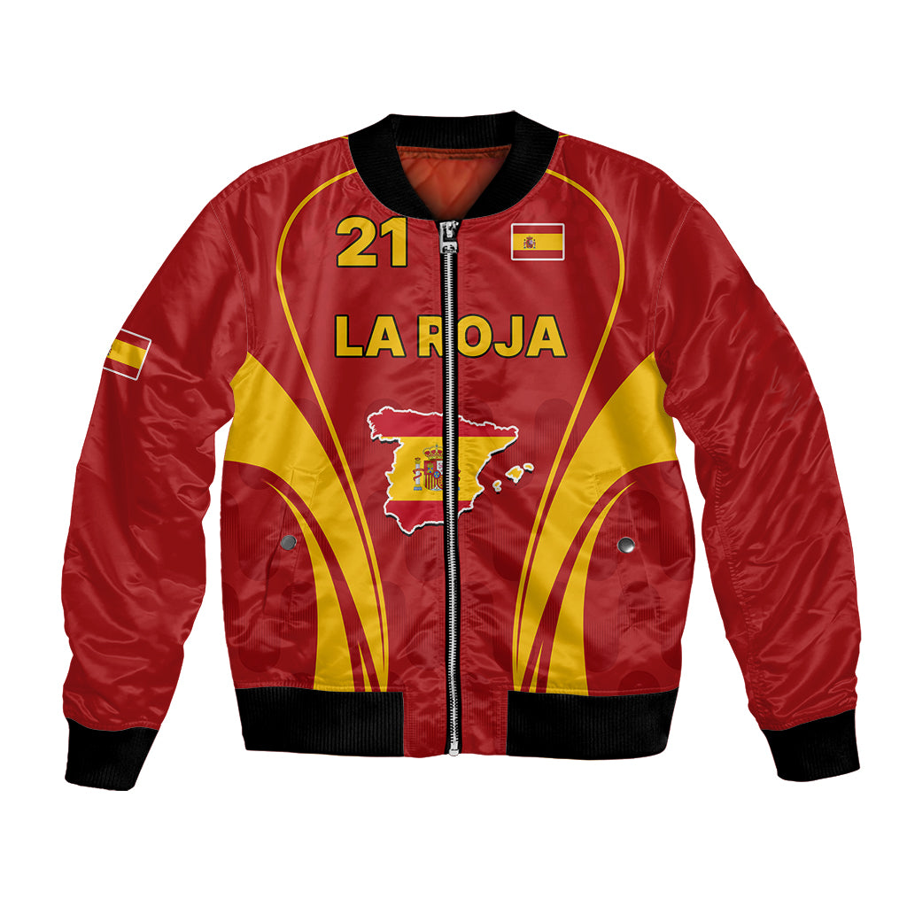 Custom Spain Soccer Bomber Jacket Go World Cup 2023 Sporty Style LT9 - Wonder Print Shop