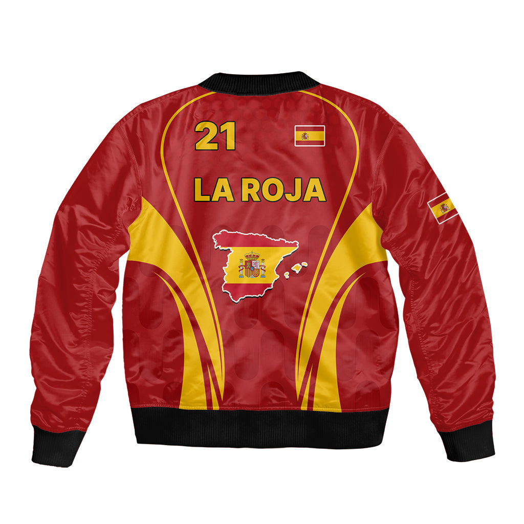 Custom Spain Soccer Bomber Jacket Go World Cup 2023 Sporty Style LT9 - Wonder Print Shop