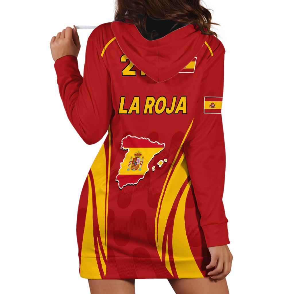 Custom Spain Soccer Hoodie Dress Go World Cup 2023 Sporty Style - Wonder Print Shop