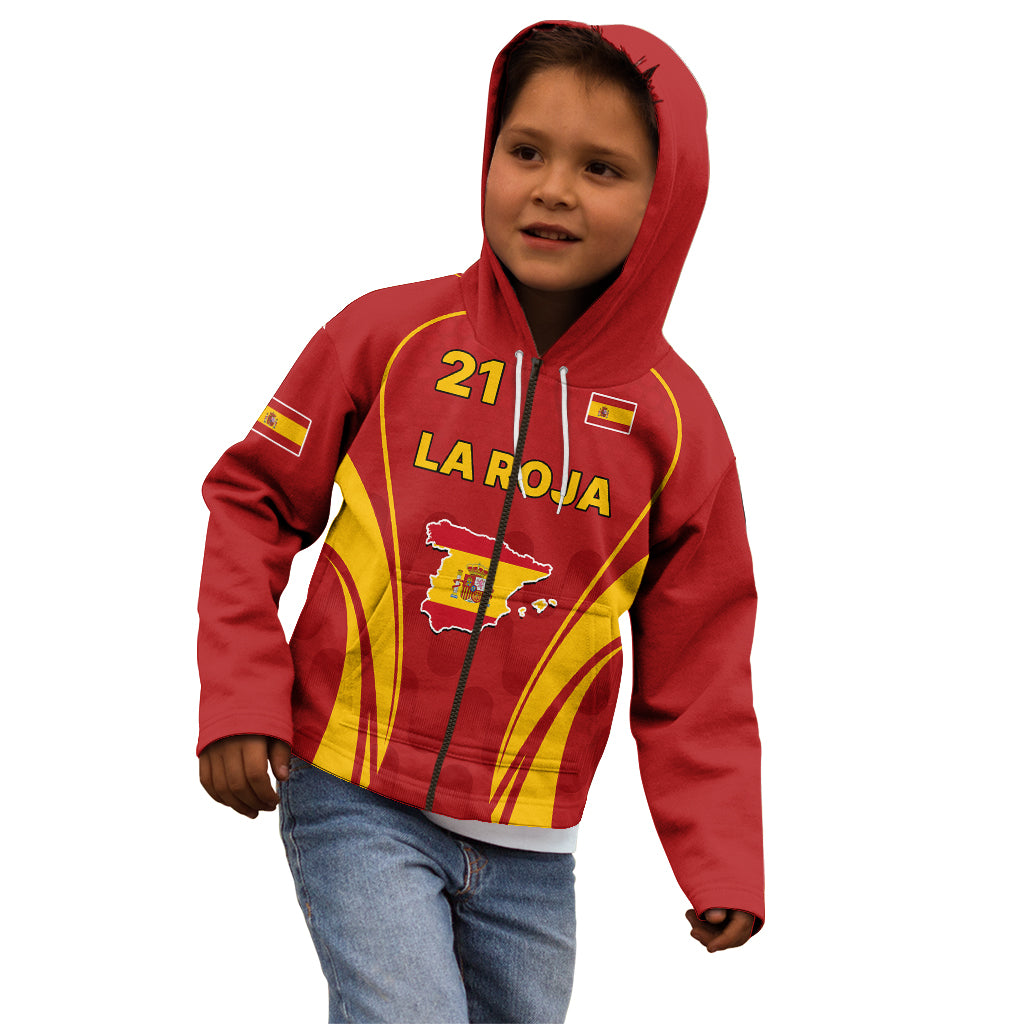 Custom Spain Soccer Kid Hoodie Go World Cup 2023 Sporty Style - Wonder Print Shop