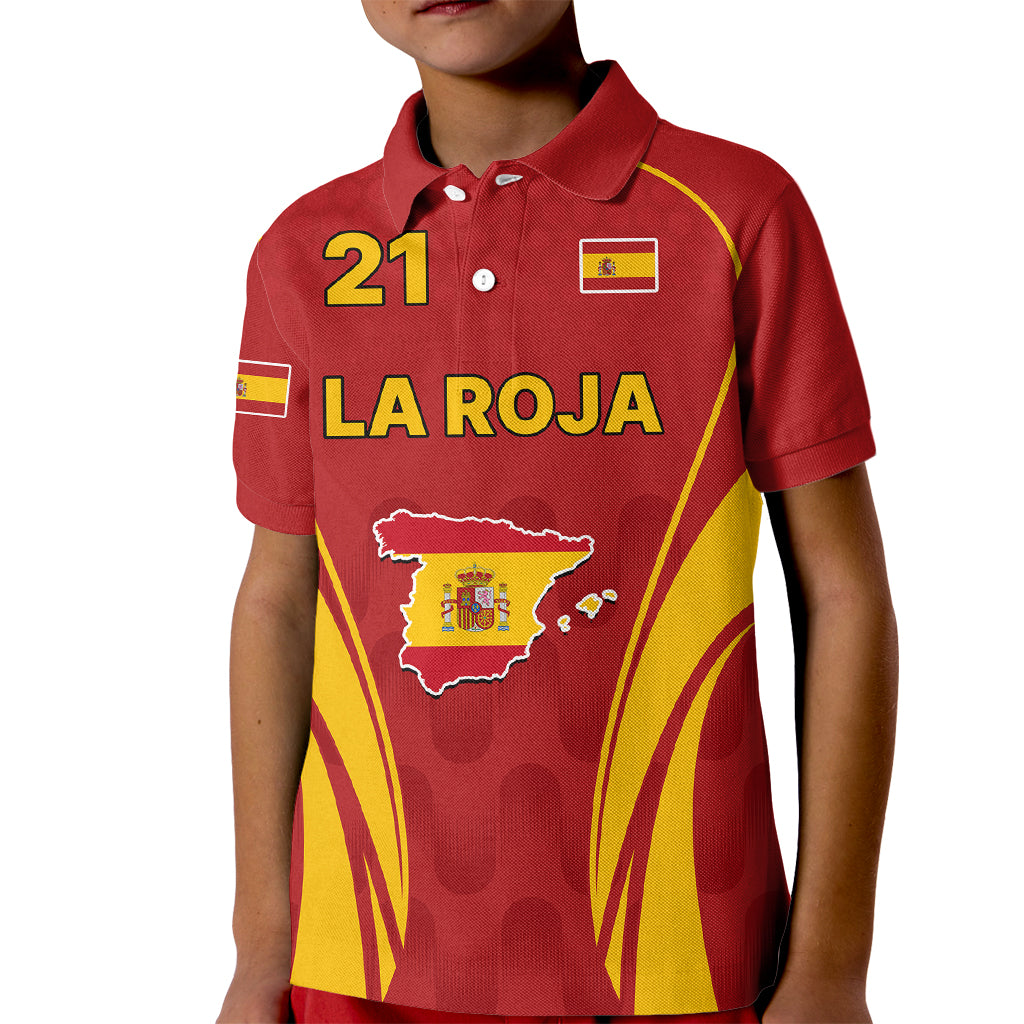 Custom Spain Soccer Kid Polo Shirt Go World Cup 2023 Sporty Style - Wonder Print Shop