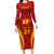 Custom Spain Soccer Long Sleeve Bodycon Dress Go World Cup 2023 Sporty Style - Wonder Print Shop