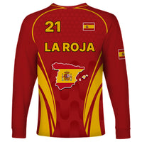 Custom Spain Soccer Long Sleeve Shirt Go World Cup 2023 Sporty Style - Wonder Print Shop